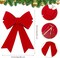4 Pack Red Christmas Wreath Bows 18 x 12 Inches Christmas Bows Decoration Bows Xmas Tree Ornaments Bows for Christmas Tree Party Supplies